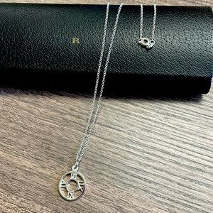 Sterling silver Romance number pendant